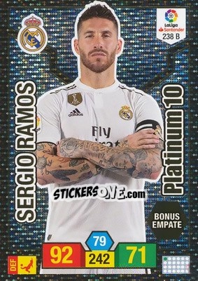 Sticker Sergio Ramos - Liga Santander 2018-2019. Adrenalyn XL - Panini