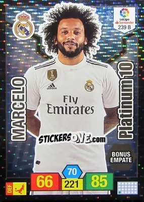 Sticker Marcelo - Liga Santander 2018-2019. Adrenalyn XL - Panini