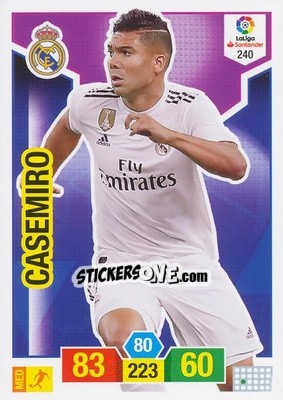 Sticker Casemiro - Liga Santander 2018-2019. Adrenalyn XL n. 240 - Panini