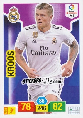 Sticker Kroos - Liga Santander 2018-2019. Adrenalyn XL n. 241 - Panini