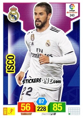 Cromo Isco - Liga Santander 2018-2019. Adrenalyn XL - Panini