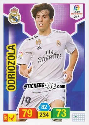 Figurina Odriozola - Liga Santander 2018-2019. Adrenalyn XL - Panini