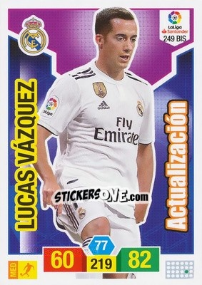 Sticker Lucas Vazquez - Liga Santander 2018-2019. Adrenalyn XL n. 249bis - Panini
