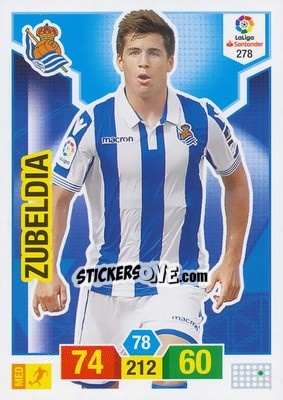Sticker Zubeldia - Liga Santander 2018-2019. Adrenalyn XL n. 278 - Panini