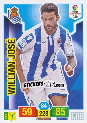 Sticker Willian José - Liga Santander 2018-2019. Adrenalyn XL n. 280 - Panini