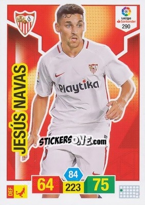 Sticker Jesús Navas - Liga Santander 2018-2019. Adrenalyn XL n. 290 - Panini