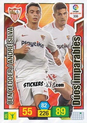 Sticker Ben Yedder / André Silva - Liga Santander 2018-2019. Adrenalyn XL n. 306 - Panini