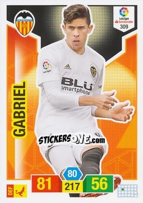 Sticker Gabriel Paulista - Liga Santander 2018-2019. Adrenalyn XL n. 309 - Panini