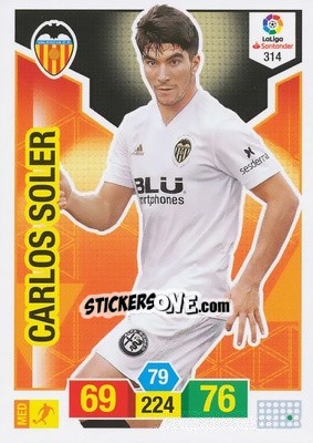 Sticker Carlos Soler - Liga Santander 2018-2019. Adrenalyn XL n. 314 - Panini