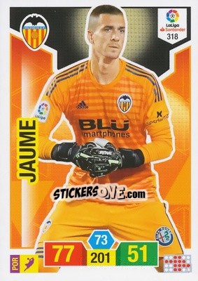Sticker Jaume - Liga Santander 2018-2019. Adrenalyn XL n. 318 - Panini