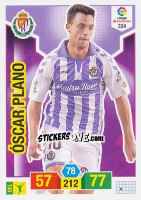 Sticker óscar Plano - Liga Santander 2018-2019. Adrenalyn XL n. 334 - Panini
