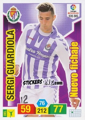 Sticker Sergi Guardiola - Liga Santander 2018-2019. Adrenalyn XL n. 335bis - Panini