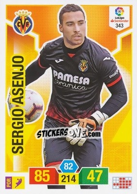 Sticker Sergio Asenjo - Liga Santander 2018-2019. Adrenalyn XL n. 343 - Panini