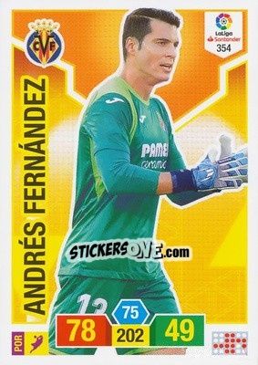 Sticker Andrés Fernández - Liga Santander 2018-2019. Adrenalyn XL n. 354 - Panini