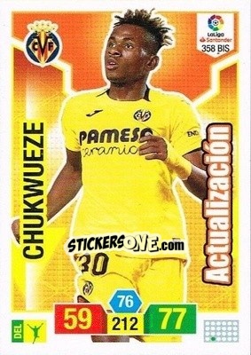 Sticker Chukwueze - Liga Santander 2018-2019. Adrenalyn XL n. 358bis - Panini