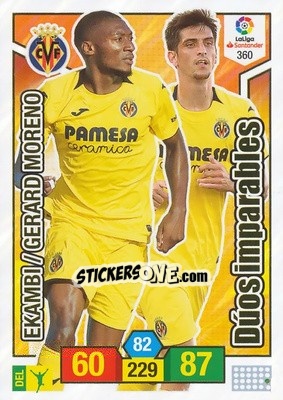 Cromo Ekambi / Gerard Moreno - Liga Santander 2018-2019. Adrenalyn XL - Panini