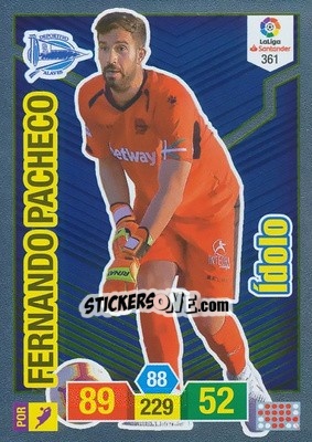 Cromo Fernando Pacheco - Liga Santander 2018-2019. Adrenalyn XL - Panini