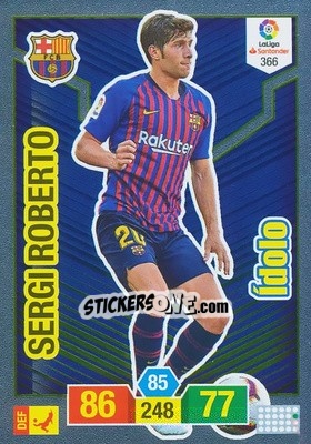 Sticker Sergi Roberto - Liga Santander 2018-2019. Adrenalyn XL n. 366 - Panini