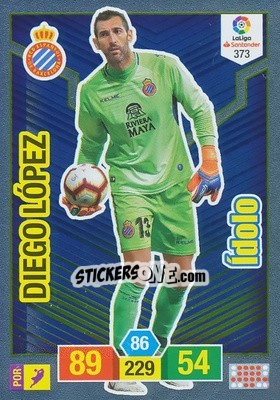 Cromo Diego López - Liga Santander 2018-2019. Adrenalyn XL - Panini