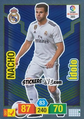 Sticker Nacho Fernández - Liga Santander 2018-2019. Adrenalyn XL n. 385 - Panini