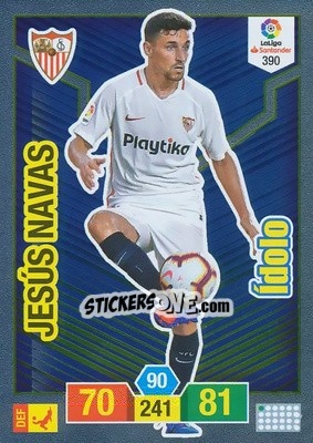 Sticker Jesús Navas - Liga Santander 2018-2019. Adrenalyn XL n. 390 - Panini