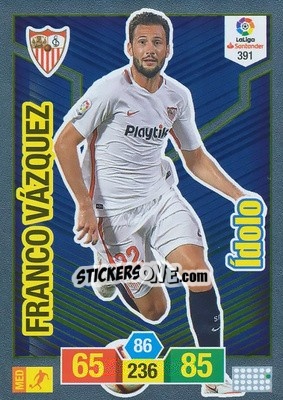 Sticker Franco Vázquez - Liga Santander 2018-2019. Adrenalyn XL n. 391 - Panini