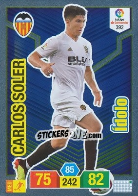 Cromo Carlos Soler - Liga Santander 2018-2019. Adrenalyn XL - Panini