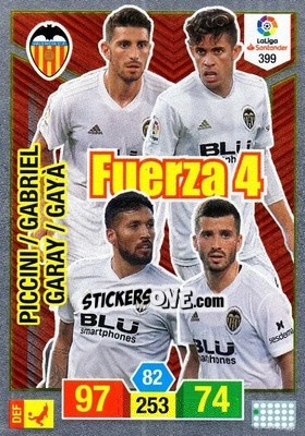 Sticker Valencia C.F. - Liga Santander 2018-2019. Adrenalyn XL n. 399 - Panini
