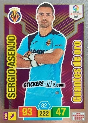 Sticker Sergio Asenjo - Liga Santander 2018-2019. Adrenalyn XL n. 405 - Panini