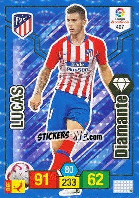Sticker Lucas Hernández - Liga Santander 2018-2019. Adrenalyn XL n. 407 - Panini