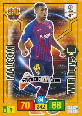 Sticker Malcom - Liga Santander 2018-2019. Adrenalyn XL n. 417 - Panini