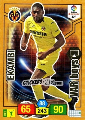 Sticker Ekambi - Liga Santander 2018-2019. Adrenalyn XL n. 423 - Panini