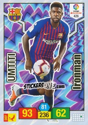 Cromo Umtiti - Liga Santander 2018-2019. Adrenalyn XL - Panini