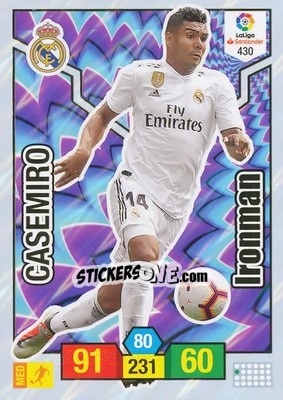 Sticker Casemiro - Liga Santander 2018-2019. Adrenalyn XL n. 430 - Panini