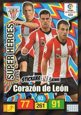 Sticker Corazón de León - Liga Santander 2018-2019. Adrenalyn XL n. 433 - Panini