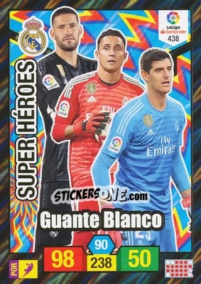 Sticker Guante Blanco - Liga Santander 2018-2019. Adrenalyn XL n. 438 - Panini