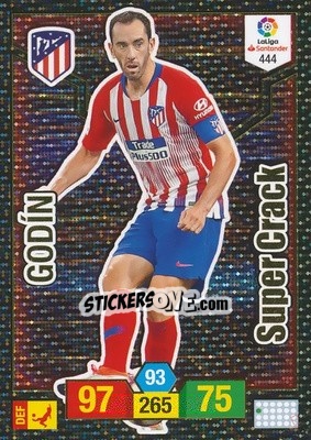 Figurina Godín - Liga Santander 2018-2019. Adrenalyn XL - Panini