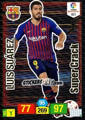 Sticker Luis Suárez - Liga Santander 2018-2019. Adrenalyn XL n. 451 - Panini