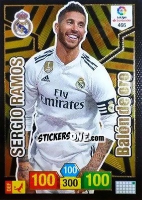 Sticker Sergio Ramos - Liga Santander 2018-2019. Adrenalyn XL - Panini