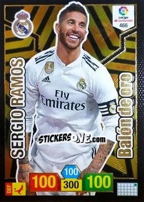 Sticker Sergio Ramos - Liga Santander 2018-2019. Adrenalyn XL n. 466 - Panini