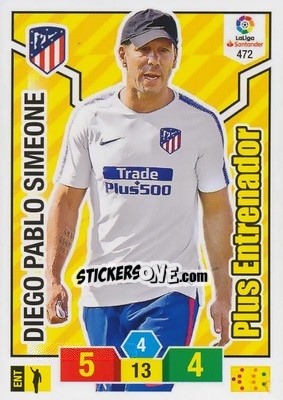 Sticker Diego Simeone - Liga Santander 2018-2019. Adrenalyn XL n. 472 - Panini