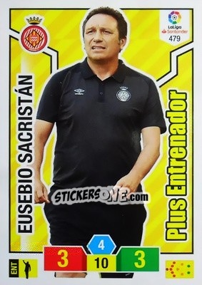 Sticker Eusebio Sacristán - Liga Santander 2018-2019. Adrenalyn XL n. 479 - Panini