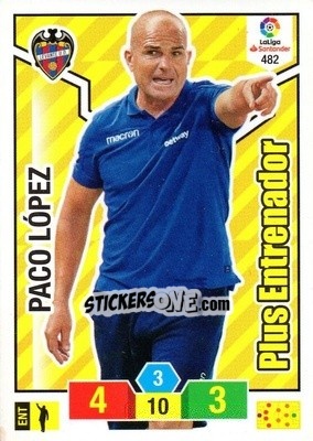 Sticker Paco López - Liga Santander 2018-2019. Adrenalyn XL n. 482 - Panini