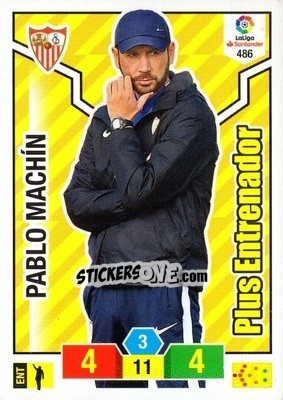 Sticker Pablo Machín - Liga Santander 2018-2019. Adrenalyn XL n. 486 - Panini