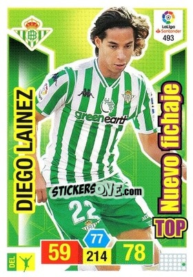 Sticker Diego Lainez - Liga Santander 2018-2019. Adrenalyn XL n. 493 - Panini