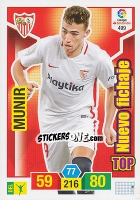 Sticker Munir - Liga Santander 2018-2019. Adrenalyn XL n. 499 - Panini