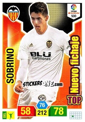 Cromo Sobrino - Liga Santander 2018-2019. Adrenalyn XL - Panini