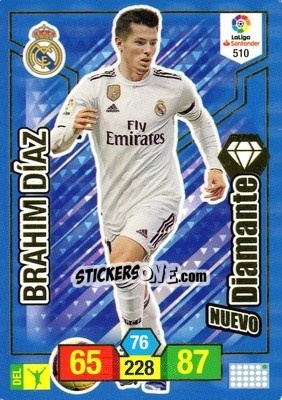 Sticker Brahim Díaz - Liga Santander 2018-2019. Adrenalyn XL n. 510 - Panini