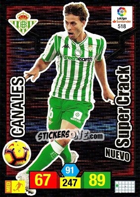 Sticker Canales - Liga Santander 2018-2019. Adrenalyn XL n. 518 - Panini