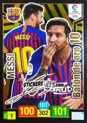 Cromo Messi - Liga Santander 2018-2019. Adrenalyn XL - Panini